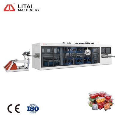 China Plastic Products Four Station Positive And Negative Vacuum Forming Thermoforming Machine For Plastic Products for sale