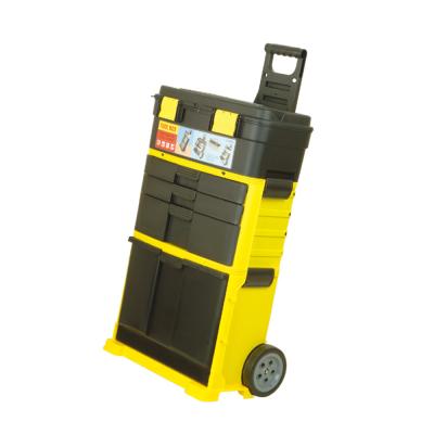 China Stronger Plastic Case Plastic Tool Storage Carrying Box With Trolley And Wheels for sale