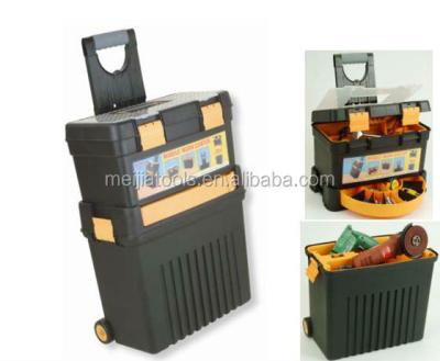 China Of handle plastic popular plastic tool box too lbox / with wheel trolley professional box for sale