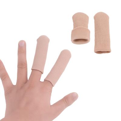 China Durable Closed Toe Protector Fabric Cover Finger Tubes Soft Knit Gel Lined Sleeve Caps For Corns, Blisters, Hammertoes for sale