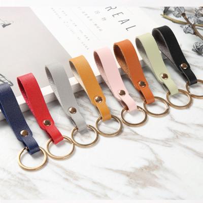 China Key Chains Wholesale Leather Key Chain Logo Key Ring Key Chain Custom Fashion PU Business Gift Wholesale for sale