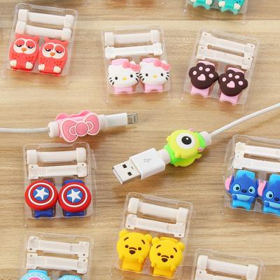 China Usb Charger Cable Cute Cartoon Cable Protector Filler Cover For Mobile Phone USB Cable Data Line Wire Winder Organizer for sale