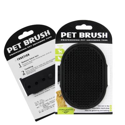 China Viable Pet Cat Dog Grooming Brush Rubber Bath Comb Grooming Massage Cleaning Brushes for sale