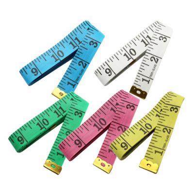 China Eco-Friendly 2 cm 150 cm Colorful Custom Logo Soft Metric Tape Ruler 60 Inch PVC Tape Tailor Fabric Measure Sewing Ruler for sale