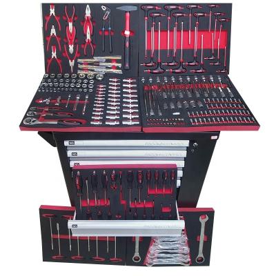 China Garage Shop Tools Heavy Duty 254PCS Tool Cabinet With Tool Kit , Tool Cabinet Trolley for sale