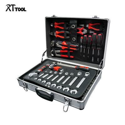 China Household Repair RTTOOL 125pcs Aluminum Work Tool Set Box Workshop/Home, Germany Factory Herramientas for sale