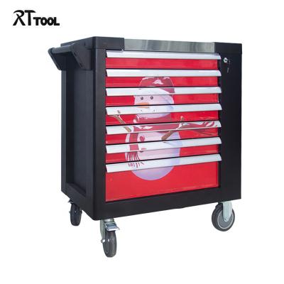 China RTTOOL Mechanics Tool Chest Storage Tool Boxes Set Assembled Mobile Werkzeugwagen and Workbench Roller Storage Cabinets for sale