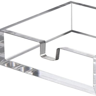 China Sustainable Clear Acrylic Tissue Box Towel Box Paper Holder In Bathroom for sale