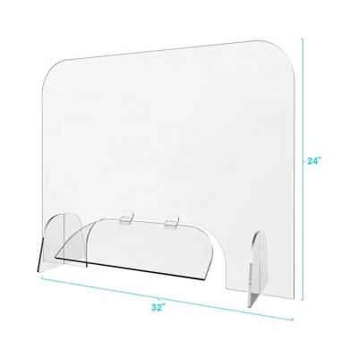 China Eco-friendly High Practicality Perspex Plexiglass Cashier Protection Guard Protective Cough Sneeze Guard For Customers/Workers Protection for sale