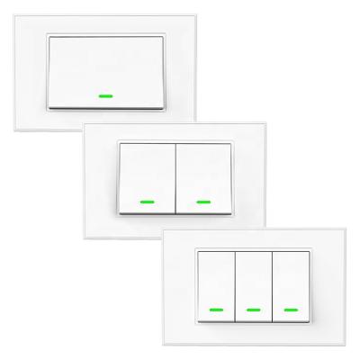 China Alexa Smart Wall Light System 1/2/3 Strip Smart Home Wall Lamp Touch Smart TouchSmart Electric Switches for sale