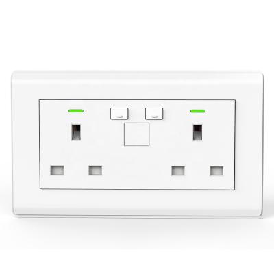 China TBU02 UK Wall Socket Waterproof Smart WiFi Wireless Remote Control UK Smart Plug for sale