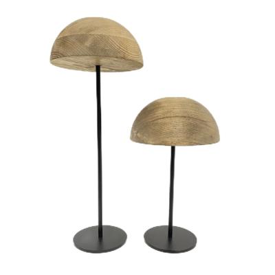 China Modern/Fashion Wooden Props Modern Rack Display Stand Hat Hat With Metal Base Clothes Shop Props Window Decoration For Boutique for sale