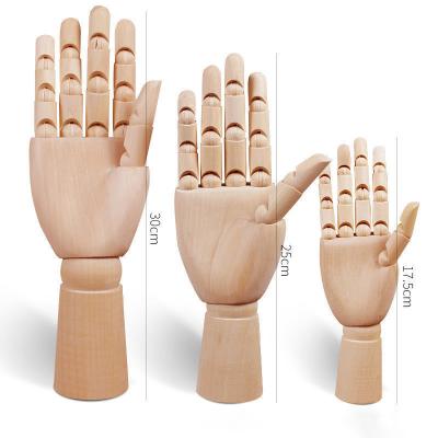 China Life Size Adjustable Wooden Hand Mannequin Hand Display For Jewelry Hand Bag Hand Display Wooden Dummy for sale