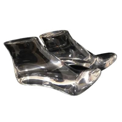 China Europe Hot Selling New Resin Props Medium Heel Foot Display With High Quality Transparent Customer For Shoe Store Display for sale