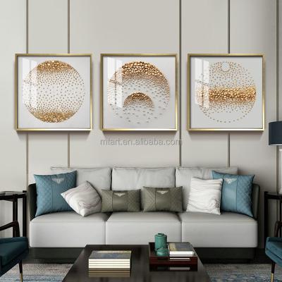 China Original classic Fengshui 3d wall decoration with gold stone painting luxury painting gifts for friends for sale