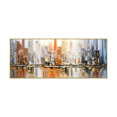 China Modern hand-painted prosperous city oil painting living room sofa bedroom background decoration painting for sale