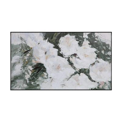 China Modern hand-painted living room sofa background flower oil painting reproduction hanging painting decoration for sale