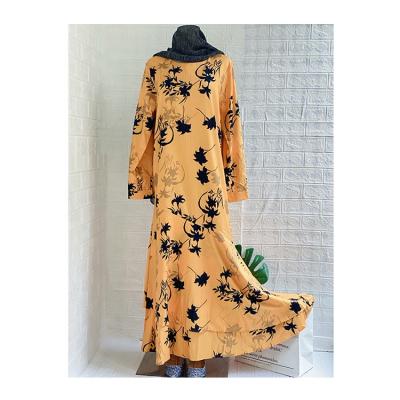 China New Women Floral Casual Elegant Luxury Muslim Dress With Embroidery For Girl for sale