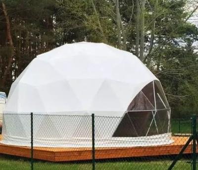 China Water proof geodesic dome glamping tent 6m waterproof for resort resistant for sale