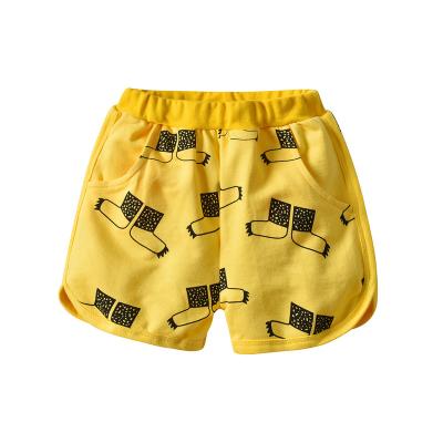 China Factory Wholesale Custom Breathable Kids Summer Boutique Polyester Cotton Fabric Beach Casual Shorts For Boy Clothes for sale