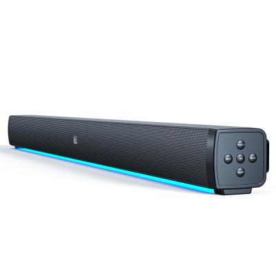 China Mini System 37 Inch Wireless Sound Bars with Subwoofer, Soundbar with Breathing Blue Lights for Home Theater System for sale