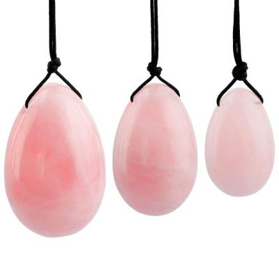 China Pelvic Floor Kegel Vaginal Exercise Gemstone Ball of Yoni Eggs Rose Quartz Face Jade for sale