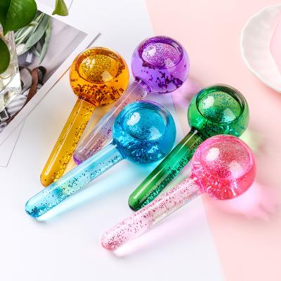 China Wholesale Glass Facial Roller Face Ice Stick Cryo Globes Blood Vessel Removal Cryo Cooling Globes Ice Globes For Face for sale