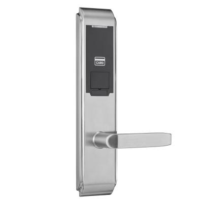 China Keyless Wooden Hotel Door Locks RFID Key Card Reader Apartments RF Locks System Keyless Electronic Lock for sale