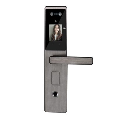 China High Quality Facial Smart Face Recognition Home Security /Home/modern Office Fingerprint Recognition Biometric Password Door Lock With Camera for sale