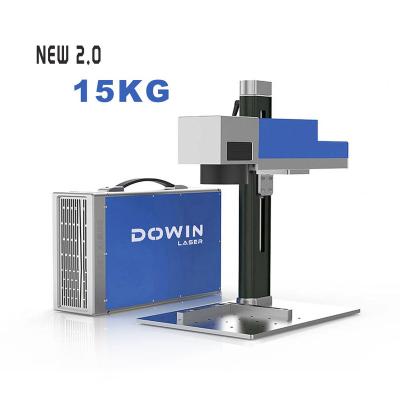 China Mini Dowin 20w 30w Air-cooled Bird Ring Laser Engraving Machine With Rotary for sale