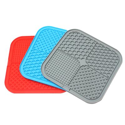 China Stocked Silicone New Pet Licking Pad Dog Slow Food Pad Food-grade Dog Licking Pad Pet Slow Fooder for sale