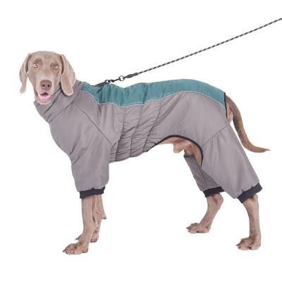 China Stocked Large and Medium-sized Dog Waterproof Padded Pet Clothes Reflective Warm Pet Cotton-padded Clothes Pet Clothing Wholesale for sale