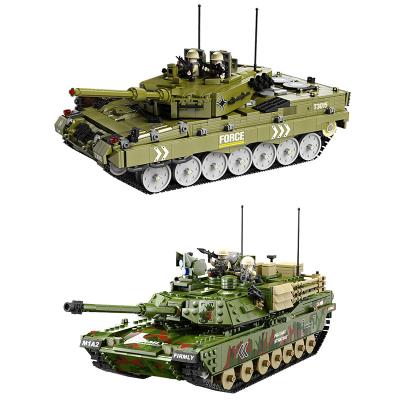 China 1968+Building Toy Tank Blocks With Engine And Remote Control Building Blocks, RC Military Armed Tanks Model Bricks Kit Compatible With Lego for sale