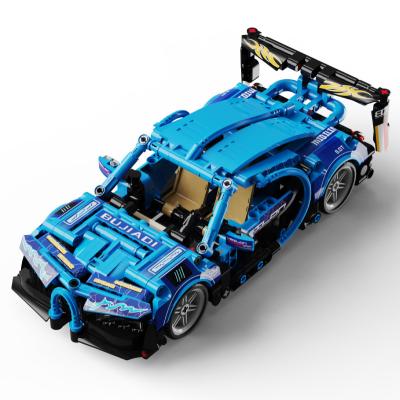 China Toy Building Blocks Pull Back Car Technology Car Racing Building Block Model Assembly Children's Toy Sports Car for sale