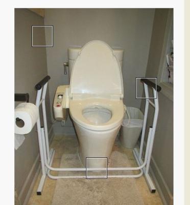 China Traditional Toilet Rail Stand Alone Medical Bathroom Safety Aid Frame With Support Grab Bar Handles Railings for sale