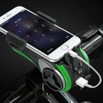 China Bicycle 5-In-1 Multi Function Wireless Speaker Battery Power Bank Phone Holder Mobile Bike Light for sale