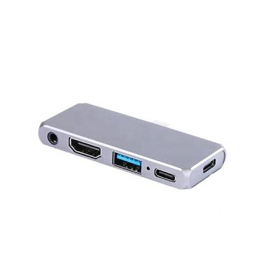 China Type-C in-1 PowerRider 5 Aluminum Alloy Dual Function Hub Charging Dual Transmission USB Type-C Hub for sale