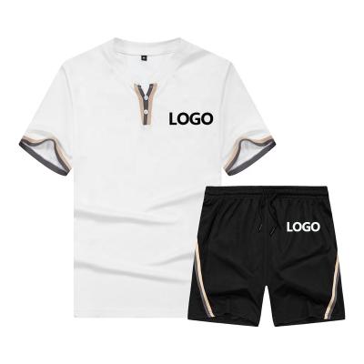 China Factory Logo Sets Suits 2 Piece Set Wholesale Custom Solid Jogger QUICK DRY Leisure Casual Men's Summer Shorts Suits for sale