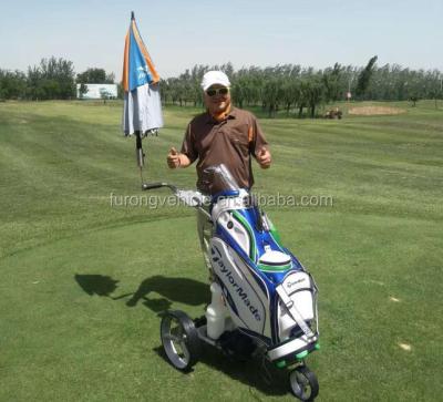 China Remote Control Electric Golf Trolley Push Cart 3 Wheel Stainless Steel Golf Cart for sale