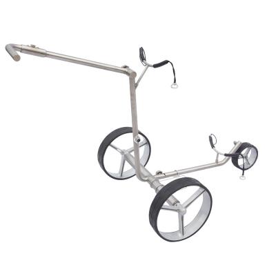 China Golf Cart Push Cart 3 Wheel Titanium Or Stainless No Power Push Cart Pull Three Wheel Golf Cart for sale