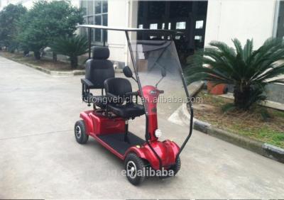 China Buying STEEL+PlASTIC Two Seat Four Wheel Elder Electric Buggy Scooter for sale