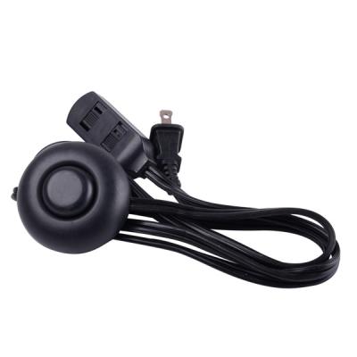 China Home Appliance 15FT 3 Outlet Indoor Foot Switch Extension Cord 16/2 Black Color SPT-2 for sale