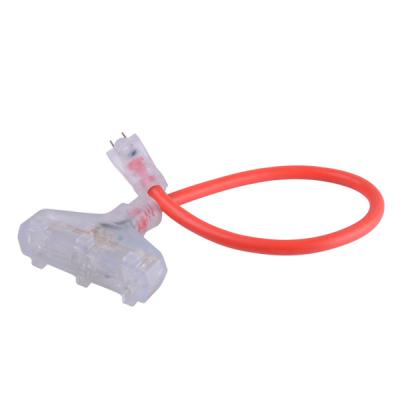 China Consumer Electronics SJTW Outdoor Triple Tap Extension Cord With Indicator Light, Plug Grounded, 16/14/12 A.W.G. 3C, 13/15A, 1875/1625W, red for sale