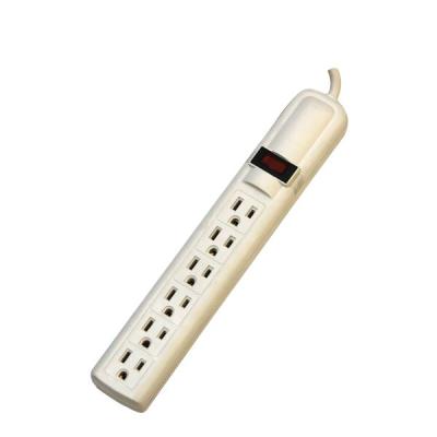 China 6 Outlets 125V 90Joules Power Socket Extension Cord Residential / General Purpose Power Strip Surge Protector for sale