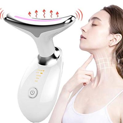 China Wrinkle Anti Wrinkle Remover Face Neck Massager EMS Skin Rejuvenation RGB Vibration Light Photon Therapy Lifting Device For Personal Beauty for sale