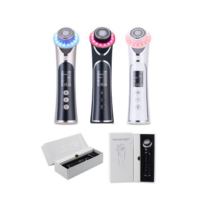 China Portable Beauty Instrument Face Lift Vibration RF EMS Microcurrent Facial Beauty Device for sale