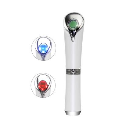 China Wrinkle Remover Mini Led Light Therapy Eye Lift Massage Beauty Equipment Pen Anti Wrinkle Dark Circles Heated Eye Massager Device for sale