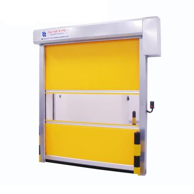 China 2020 High Speed ​​Rapid Radar Induction Loop PVC Porcelain Industrial Production Line Roll Up Door for sale