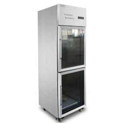 China Single-temperature stainless steel kitchen two door refrigerator for sale for sale