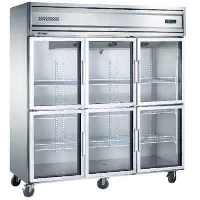 China Single-temperature 1350L Commercial Upright Glass Door Freezer Ultra-large Capacity Commercial Refrigerator Freezer for sale